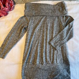 Heather Gray off-the-shoulder Sweater Dress